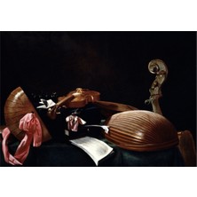 Tablosan Mozart C Flüt ve Arp Konçertosu Kanvas Tablo