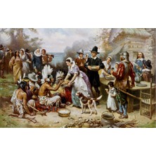 Tablosan First Thanksgiving 1621 Kanvas Tablo