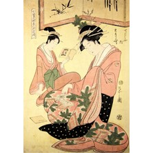 Tablosan Japon Kadın Kanvas Tablo