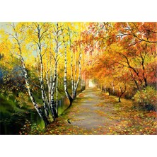 Tablosan Sonbaharda ağaçlar Kanvas Tablo