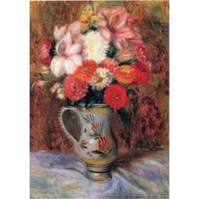 Tablosan Flowers İn A Quimper Pitcher Kanvas Tablo