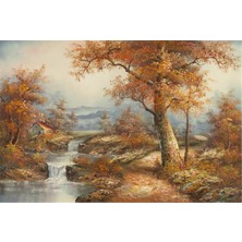 Tablosan Sonbahar Ağaçları Kanvas Tablo