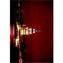 Tablosan Gece Kız Kulesi Kanvas Tablo