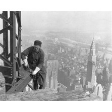 Tablosan Gökdelen İşçileri Kanvas Tablo