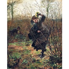 Tablosan Suluboya Çalışan Kadın Kanvas Tablo