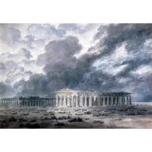 Tablosan Suluboya Anıt Manzara Kanvas Tablo