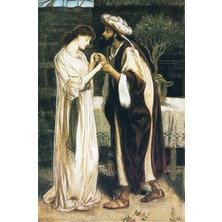 Tablosan Suluboya Kadın ve Erkek Ayakta Kanvas Tablo