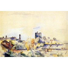 Tablosan Suluboya Soyut Manzara Kanvas Tablo