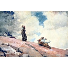 Tablosan Suluboya Çalışan Kadınlar Dinlenirken Kanvas Tablo