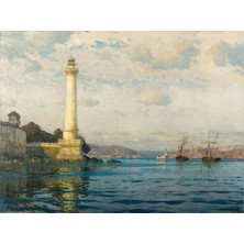 Tablosan Ahır Kapı Feneri Boğaz Kanvas Tablo