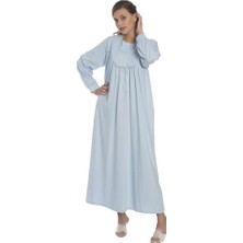 Akala Akala-Dy Pamuklu Uzun Kol Penye Kadın Gecelik 9004