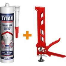 Tytan Professional Turbo Upg Duşakabin Banyo Silikonu 280 ml (Şeffaf) + Silikon Tabancası