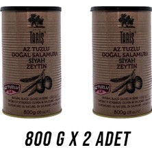 Tariş Gemlik Salamura Az Tuzlı Siyah Zeytin 800 G x 2 Adet