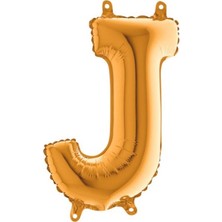 Partioutlet J Harf Folyo Balon Gold 100 cm