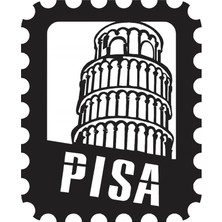 Pirudem Pisa Stamp - 30X37 cm Metal Duvar Dekoru - Pirudem Metal Sanatları