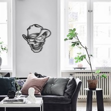 Pirudem Skull - 50X50 cm Metal Duvar Dekoru - Pirudem Metal Sanatları