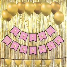 Partioutlet Iyi Ki Doğdun Pembe Karton Yazı