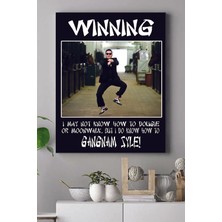 Postermanya Gangnam Style Eğlenceli Mizahi Kanvas Tablo 21 x 30 cm