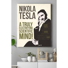 Postermanya Nikola Tesla Bilimsel Kanvas Tablo 2 21 x 30 cm