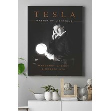 Postermanya Nikola Tesla Bilimsel Kanvas Tablo 3 21 x 30 cm