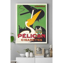 Postermanya Pelican Cigaret Vintage Kanvas Tablo 21 x 30 cm