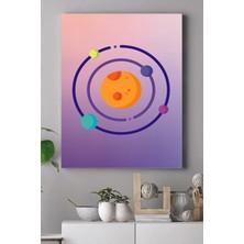 Postermanya Uzay Temalı Çocuk Odası Kanvas Tablo 2 21 x 30 cm