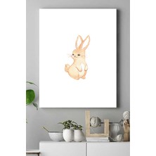 Postermanya Tavşan Tasarım Çocuk Odası Kanvas Tablo 21 x 30 cm