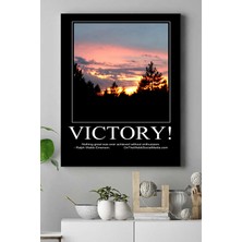 Postermanya Victory-Zafer Motivasyon Kanvas Tablo 21 x 30 cm