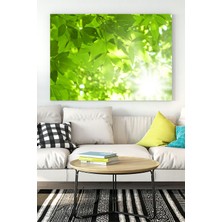 Postermanya Yeşil Yapraklar Doğa Sanatsal Kanvas Tablo 21 x 30 cm