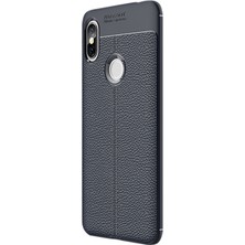 Smcase Xiaomi Redmi S2 Kılıf Niss Silikon+Nano Glass Ekran Koruma Lacivert