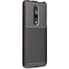 Smcase Xiaomi Mi 9T Pro Kılıf Karbon Dizayn Silikon Siyah