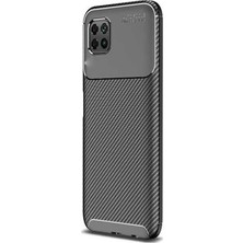 Smcase Oppo Reno 4 Lite Kılıf Karbon Dizayn Silikon Siyah