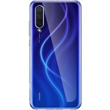 Smcase Xiaomi Mi 9 Lite Kılıf Süper Silikon Yumuşak Arka Koruma+Nano Glass Şeffaf