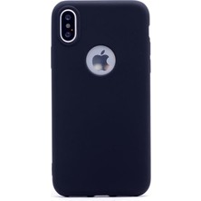 Smcase Apple iPhone X Kılıf Premier Silikon Kılıf Mat Kılıf Siyah