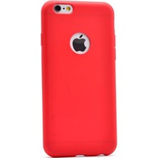 Smcase Apple iPhone 6 6s Kılıf Premier Silikon+Nano Glass Koruyucu Kırmızı