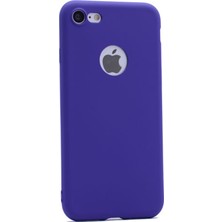 Smcase Apple iPhone 7 Kılıf Premier Silikon Kılıf+Nano Glass Koruyucu Mor