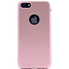 Smcase Apple iPhone 8 Kılıf Premier Silikon Kılıf+Nano Glass Koruyucu Bronz