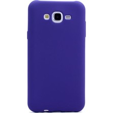 Smcase Samsung Galaxy J7 Core Kılıf Premier Silikon Kılıf Mat Kılıf Mor