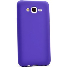 Smcase Samsung Galaxy J7 2015 Kılıf Premier Silikon Kılıf Mor