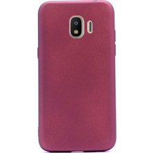 Smcase Samsung Galaxy J2 Pro 2018 Kılıf Premier Silikon Mürdüm