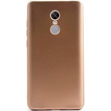 Smcase Xiaomi RedMi 5 Plus Kılıf Premier Silikon Kılıf+Nano Glass Koruma Gold