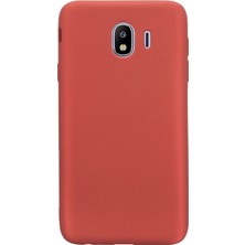 Smcase Samsung Galaxy J4 Kılıf Premier Silikon İpeksi Dokunuş Kırmızı