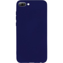 Smcase Huawei Honor 10 Kılıf Premier Silikon+Nano Ekran Koruma Lacivert