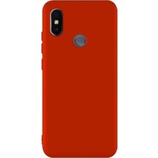 Smcase Xiaomi Mi 8 Kılıf Premier Silikon İpeksi Dokunuş+Nano Glass Kırmızı