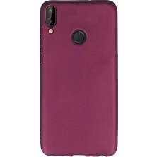 Smcase Huawei Honor Play Kılıf Premier Esnek Lüx Silikon+Nano Glass Mürdüm