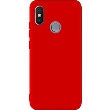 Smcase Xiaomi Redmi Note 6 Pro Kılıf Premier Lüx Yumuşak Silikon Kırmızı