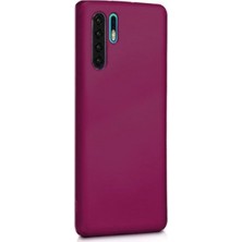 Smcase Huawei P30 Pro Kılıf Premier Silikon Esnek Arka Koruma Mürdüm