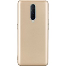 Smcase Oppo Rx17 Pro Kılıf Premier Silikon Esnek Koruma+Nano Glass Gold
