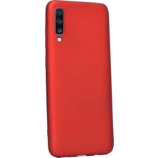 Smcase Samsung Galaxy A70 Kılıf Premier Silikon Koruma+Nano Glass Kırmızı