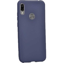 Smcase Huawei Honor 8a Kılıf Premier Silikon Esnek Koruma+Nano Glass Lacivert